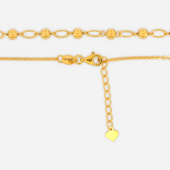22K Gold Oval Link Necklace