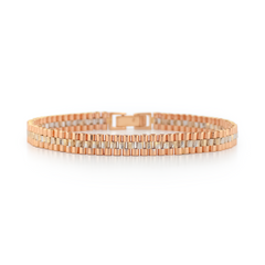18K Rose Gold Dual-Tone Link Bracelet