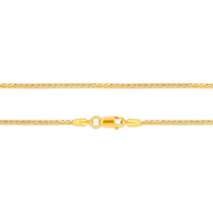 22K Gold TwoTone Spike Chain - 18"
