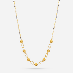 22K Gold Oval Link Necklace