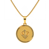 22K Gold Radiant Khanda Pendant