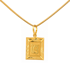 22K Gold Engraved Ek Onkar Pendant