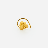 22K Gold Textured Bead Cluster Nose Pin