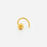22K Gold Classic Plain Ball Nose Pin