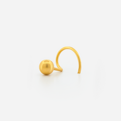 22K Gold Classic Plain Ball Nose Pin