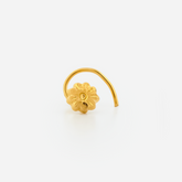 22K Gold Petal Floral Nose Pin