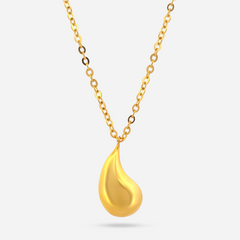 22K Gold Tear Drop Necklace