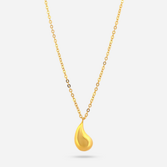 22K Gold Tear Drop Necklace