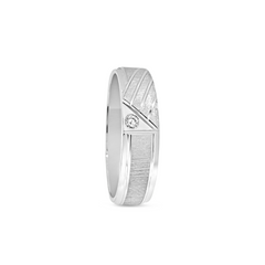 Platinum Radiant Diamond Band