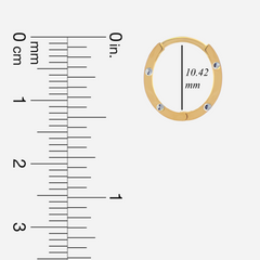 22K Gold Two-Tone Clip-On Hoop Earrings