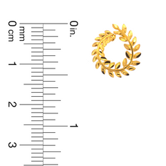 22K Gold Floral Swirl Earrings