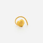 22K Gold Heart Motif Nose Pin
