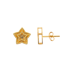 22K Gold Rainbow Star Earrings