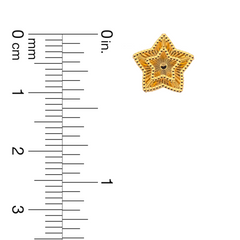 22K Gold Rainbow Star Earrings