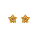 22K Gold Rainbow Star Earrings