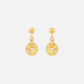 22K Gold Coin Earrings