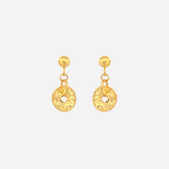 22K Gold Coin Earrings