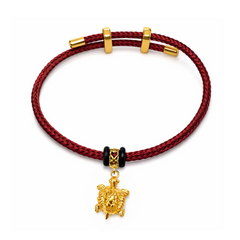 22K Gold Turtle Charm Pendant