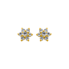 22K Gold Flower Earrings