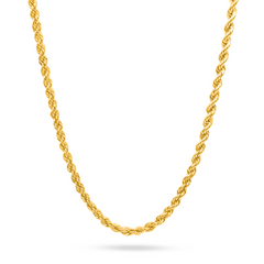 18K Gold Rope Chain - 19.50"