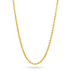 18K Gold Rope Chain - 19.50"