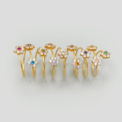 18K Gold Full Spring Ring