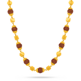 22K Gold Spiritual Elegance Rudraksha Chain - 28"