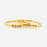 22K Gold Ball Pipe Bangles