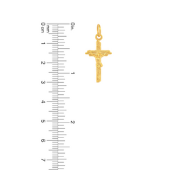 22K Gold Crucifix Pendant with Intricate Detailing