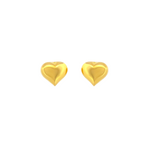 22K Gold Pub Heart Earrings