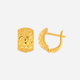 22K Gold Diamond-Cut Clip-On Earrings