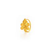 22K Gold Petal Bloom Hoop Nose Pin