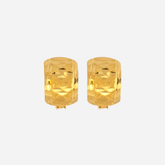 22K Gold Starburst Clip-On Earrings