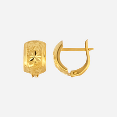 22K Gold Starburst Clip-On Earrings