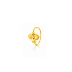 22K Gold Traditional Hoop Nose Pin