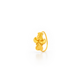 22K Gold Paisley Hoop Nose Pin