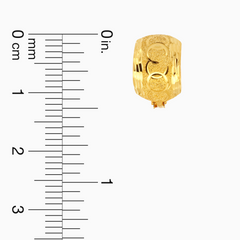 22K Gold Faceted Shine Clip-On Earrings
