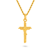 22K Gold Crucifix Pendant with Intricate Detailing