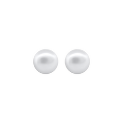 22K Gold White Pearl Earrings