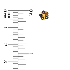 22K Gold Floral Meenakar Stud Earrings