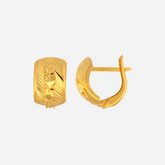 22K Gold X-Pattern Clip-On Earrings