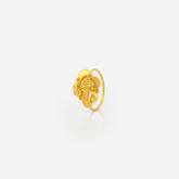 22K Gold Paisley Bloom Hoop Nose Pin