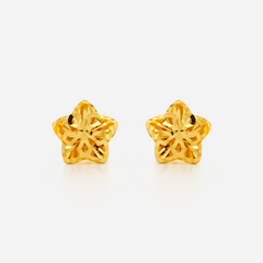 22K Gold Star Stud Earrings