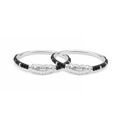 Silver Nazariya Baby Kadas - Set of 2