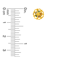 22K Gold Meenakari Blossom Stud Earrings