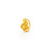 22K Gold Paisley Floral Hoop Nose Pin