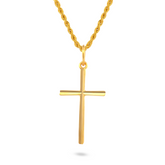 22K Gold Elegant Minimalist Cross Pendant