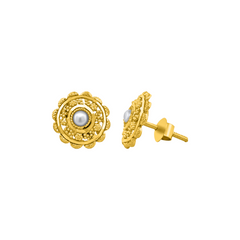22K Gold Radiance Pearl Earrings