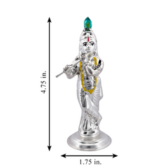 Silver Krishna Idol