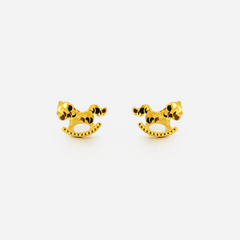 22K Gold Unicorn Stud Earrings